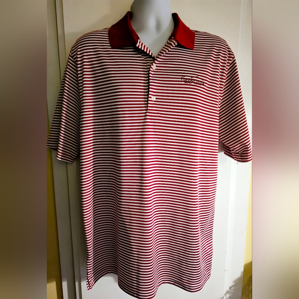 LARGE WHITE & RED POLO SHIRT 👕